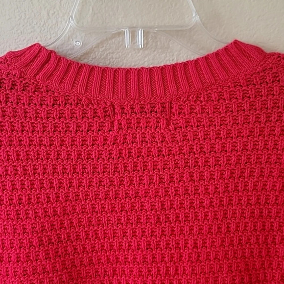 Old Navy Red Chunky Knit Tunic Length Sweater - Size Medium - Picture 6 of 8